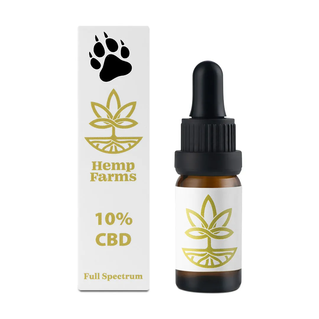 Olio CBD 10% Hemp Farms per animali
